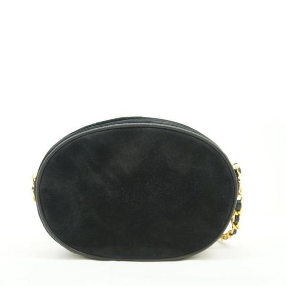 Chanel Suede Fringe Pouch Chain Bag Black - Picture 1 of 5